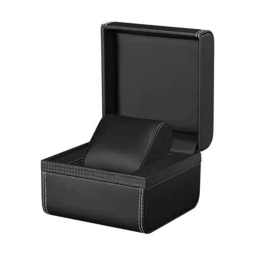 black leather box